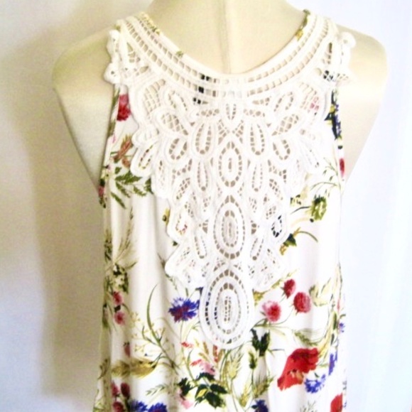 Anthropologie Floral Tank Top - Red, Green, Purple - Picture 7 of 13